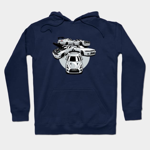 Silver GTR collection Hoodie by KaroCars